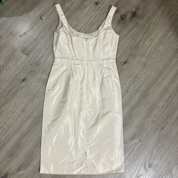 J. Crew 100% Silk Ivory Clementine Dress Sz 2 Sleeveless Bridal Cocktail Wedding - Picture 13 of 14